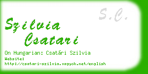 szilvia csatari business card